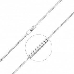 Цепь плетение Панцирное из белого золота Platina 21-0111-060-1120-17 21-0111-060-1120-17 фото