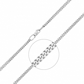 Цепь плетение Панцирное из белого золота Platina 21-0111-080-1120-17 21-0111-080-1120-17 фото
