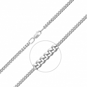 Цепь плетение Панцирное из белого золота Platina 21-0111-100-1120-17 21-0111-100-1120-17 фото