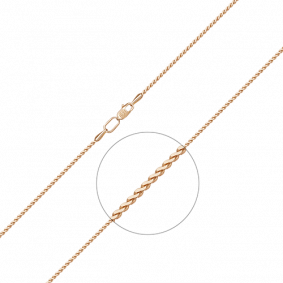 Золотая цепь плетение Панцирное Platina 21-0137-060-1110-17 21-0137-060-1110-17 фото