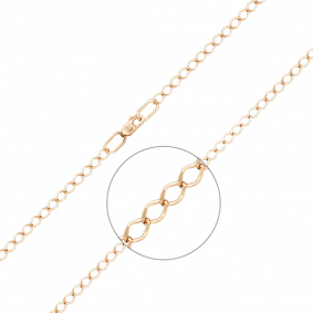 Золотая цепь плетение Ромб Platina 21-0203-050-1110-17 21-0203-050-1110-17 фото