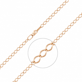 Золотая цепь плетение Ромб Platina 21-0203-060-1110-17 21-0203-060-1110-17 фото