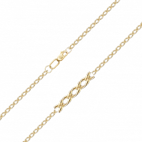 Цепь плетение Двойной Ромб из лимонного золота Platina 21-0313-040-1130-17 21-0313-040-1130-17 фото