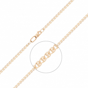 Золотая цепь плетение Лав Platina 21-0403-040-1110-17 21-0403-040-1110-17 фото