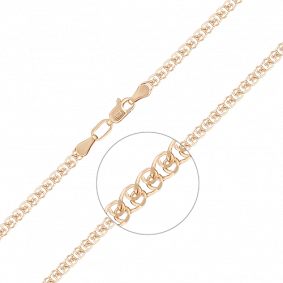 Золотая цепь плетение Лав Platina 21-0403-050-1110-17 21-0403-050-1110-17 фото