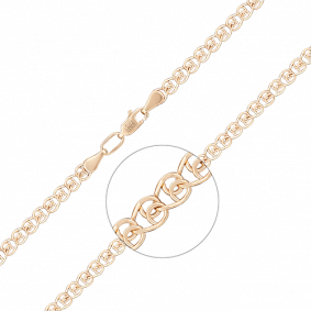 Золотая цепь плетение Лав Platina 21-0403-060-1110-17 21-0403-060-1110-17 фото