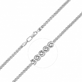 Цепь плетение Нонна из белого золота Platina 21-0511-050-1120-17 21-0511-050-1120-17 фото