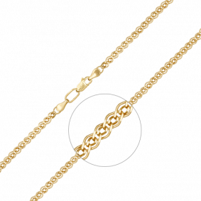 Цепь плетение Нонна из лимонного золота Platina 21-0513-050-1130-17 21-0513-050-1130-17 фото