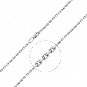 Цепь плетение Якорное из белого золота Platina 21-0811-080-1120-17 21-0811-080-1120-17 фото