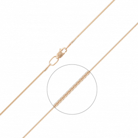 Золотая цепь плетение Снейк (Тонда) Platina 21-1009-025-1110-17 21-1009-025-1110-17 фото