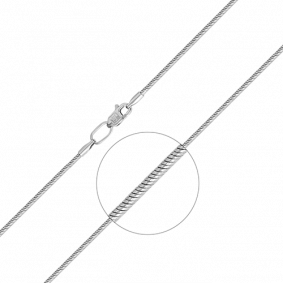 Цепь плетение Снейк (Тонда) из белого золота Platina 21-1010-040-1120-17 21-1010-040-1120-17 фото
