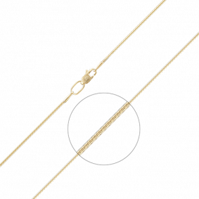 Цепь плетение Снейк (Тонда) из лимонного золота Platina 21-1012-025-1130-17 21-1012-025-1130-17 фото