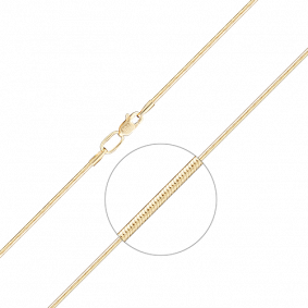 Цепь плетение Снейк (Тонда) из лимонного золота Platina 21-1012-035-1130-17 21-1012-035-1130-17 фото