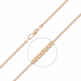 Золотая цепь плетение Бисмарк Platina 21-2003-040-1110-17 21-2003-040-1110-17 фото