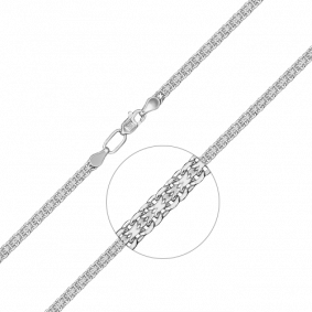 Цепь плетение Бисмарк из белого золота Platina 21-2003-050-1120-17 21-2003-050-1120-17 фото