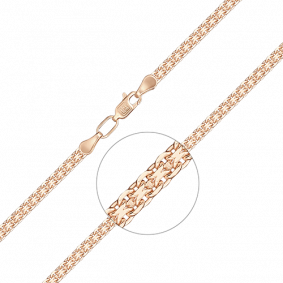 Золотая цепь плетение Бисмарк Platina 21-2003-060-1110-17 21-2003-060-1110-17 фото