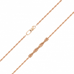 Золотая цепь плетение Кордовая Platina 21-2201-030-1110-17 21-2201-030-1110-17 фото