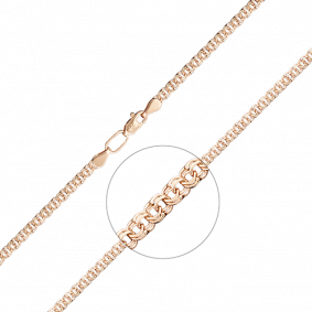 Золотая цепь плетение Бисмарк Platina 21-2705-040-1110-19 21-2705-040-1110-19 фото