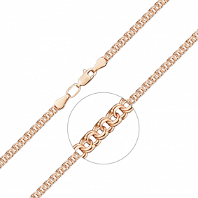 Золотая цепь плетение Бисмарк Platina 21-2705-050-1110-19 21-2705-050-1110-19 фото