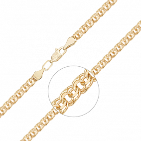 Цепь плетение Бисмарк из лимонного золота Platina 21-2713-070-1130-19 21-2713-070-1130-19 фото