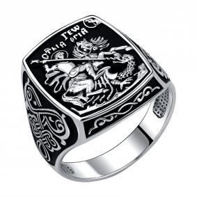 Серебряное кольцо Великомученик Георгий Победоносец TALANT 21-76-0000-15717 21-76-0000-15717 фото