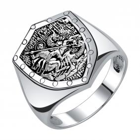 Серебряное кольцо Великомученик Георгий Победоносец TALANT 21-76-0000-15719 21-76-0000-15719 фото