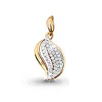 Золотая подвеска AQUAMARINE 21008А с фианитом 21008А фото