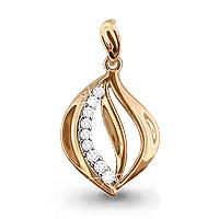 Золотая подвеска AQUAMARINE 21059А с фианитом 21059А фото