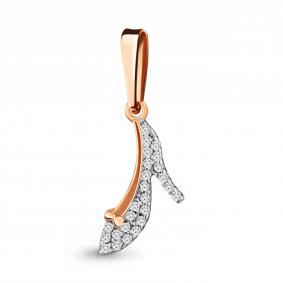 Золотая подвеска AQUAMARINE 21127А с фианитом 21127А фото