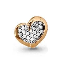 Золотая подвеска AQUAMARINE 21255А с фианитом 21255А фото