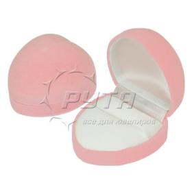 Футляр флокированный сердечко под кольцо серия Классика 21301-р 21301-р фото