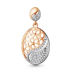 Золотая подвеска AQUAMARINE 21305А с фианитом 21305А фото