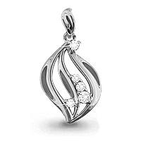 Подвеска из белого золота AQUAMARINE 21327Аб с фианитом 21327Аб фото