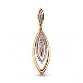 Золотая подвеска AQUAMARINE 21351А с фианитом 21351А фото