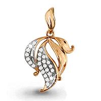 Золотая подвеска AQUAMARINE 21404А 21404А фото