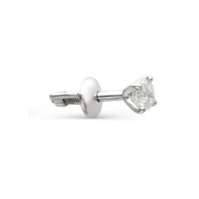 Одиночная серьга из белого золота АЛЬКОР с бриллиантом 21492-200 21492-200 фото