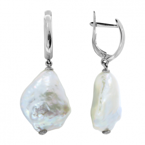 Серебряные серьги Жемчужное подворье 21505932.0.х000 с жемчугом 21505932.0.х000 фото