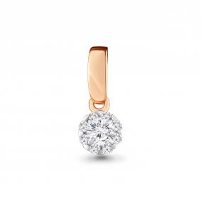 Золотая подвеска AQUAMARINE 217011А с фианитом 217011А фото