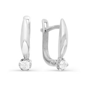 Золотые серьги АЛЬКОР 21706-200 с бриллиантом 21706-200 фото