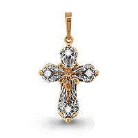 Золотая подвеска AQUAMARINE 22035 с фианитом 22035 фото