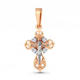 Золотая подвеска AQUAMARINE 22037 с фианитом 22037 фото