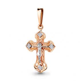 Золотая подвеска AQUAMARINE 22039 с фианитом 22039 фото