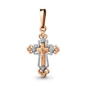 Золотая подвеска AQUAMARINE 22041 с фианитом 22041 фото