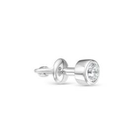 Серьги из белого золота АЛЬКОР 22245-200 с бриллиантом 22245-200 фото