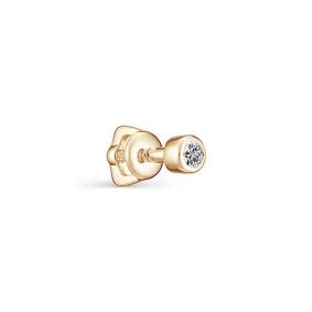 Одиночная серьга из золота АЛЬКОР с бриллиантом 22246-100 22246-100 фото