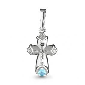 Серебряная подвеска AQUAMARINE 2225002 с топазом 2225002 фото