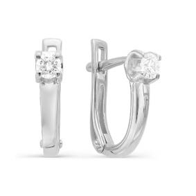 Золотые серьги АЛЬКОР 22251-200 с бриллиантом 22251-200 фото