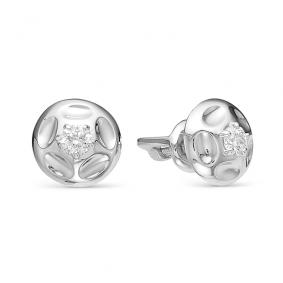 Серьги из белого золота АЛЬКОР 22278-200 с бриллиантом 22278-200 фото