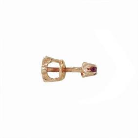 Одиночная серьга из золота АЛЬКОР с рубином 2233-103 2233-103 фото