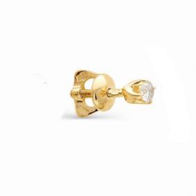Одиночная серьга из золота АЛЬКОР с бриллиантом 2235-100 2235-100 фото